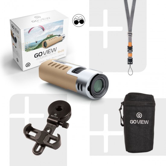 GoView Monocular 8x25 ZOOMR HD (Light Brown)